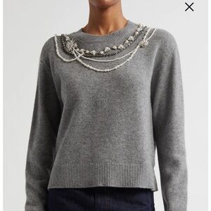 Cinq a sept Women's Sweater with Embellishments